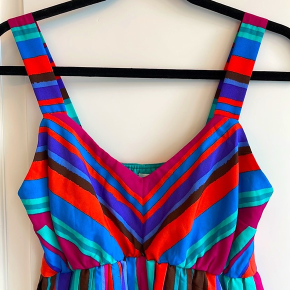 Like new pleated multi-colour maternity dress  🧡💚💙💜🤎 - Picture 2 of 4